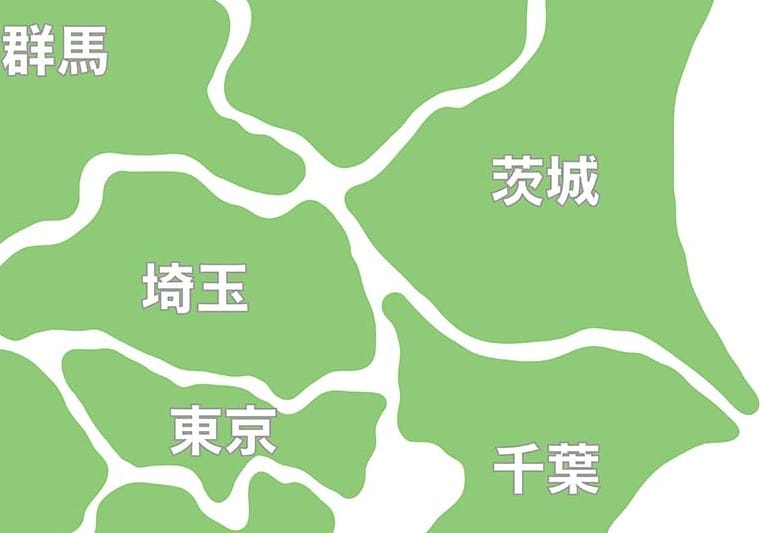 関東エリアの地図